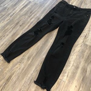 Pre faded/ripped high waisted size 13 jeans